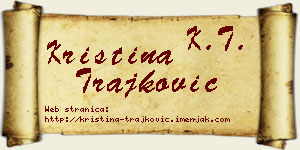 Kristina Trajković vizit kartica
